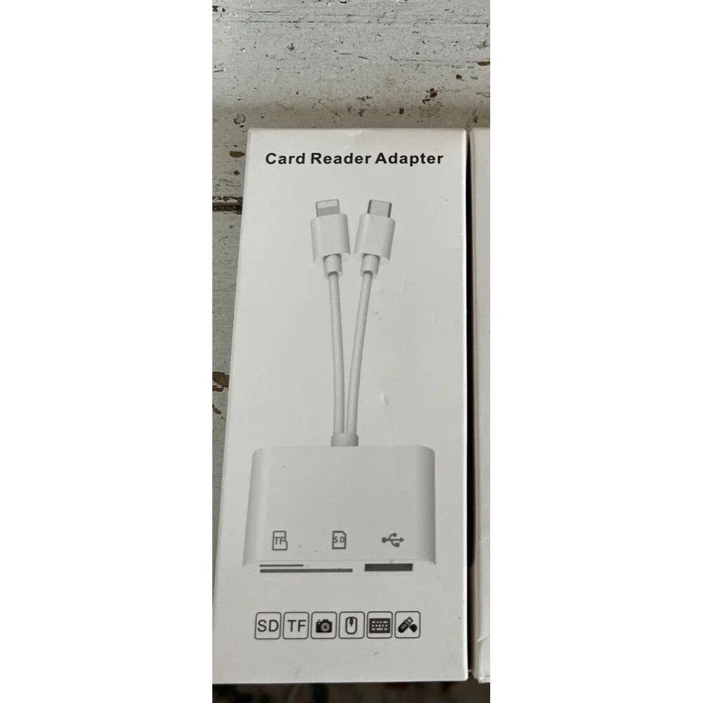 SD Card Reader for IPhone IPad, Lightning and USB C Dual Port SD Card Adapter